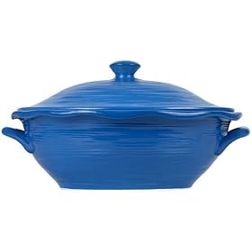 CorningWare Casual Collections 3-Quart Oval Casserole Dish, Blue and White by CorningWare