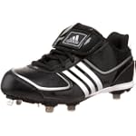adidas Women's Fastpitch 4 Metal W Softball Shoe,Black/Running White/Metallic Silver,8 M US