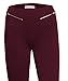 Women's Stretch Pull On Zip Detail Casual Straight Leg Career Pencil Pant
