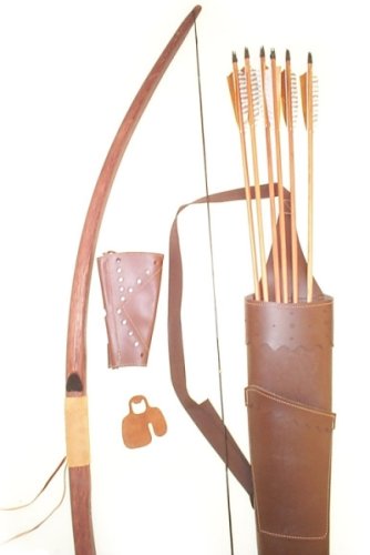 Lord of the Rings, Robinhood, Traditional Archery Package, Set, Longbow, Back Quiver, Arrows