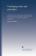 Cataloging Rules and Principles