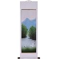 Mountain Bird Wall Art Painting - White