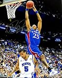 Brandon Rush Kansas Jayhawks Autographed / Signed Dunking Over Anderson 8x10 Photo