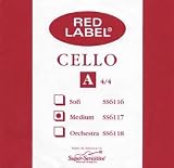 Super Sensitive Red Label 4 / 4 Cello A String - Medium Gauge - B0002DVDGA