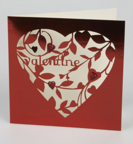 Laser-Cut Valentine Handcrafted Card