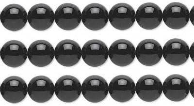 Round Black Onix Beads 8mm 16 Inch Strand