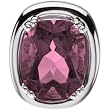 14K White Gold Pink Tourmaline Pendant/Slide