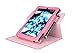 Kindle Fire HD 7 2014 Case, roocase Dual View 2014 Fire HD 7 Folio Case with Sleep / Wake Smart Cover with Multi-Viewing Stand for Amazon Kindle Fire HD 7 Tablet (4th Generation - 2014 Model), Pink