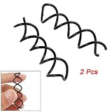 Black Metal Sprial Design DIY Hairstyle Hair Curler Beauty Tool 2 Pcs
