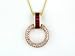 14K Ruby & Diamond Doorknocker Pendant