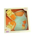 Coffret cadeau Océan - Bavoir + Chaussons