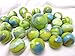 Big Game Toys~25 Glass Marbles Under The SEA Green White Blue Swirl Classic Style Game Pack (24 Player, 1 Shooter) Decor/Vase Filler/Aquarium