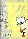 New Cat Shower Curtain Vinyl - Cats - Yellow