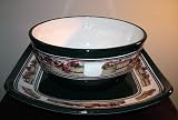 Ceramic Bowl and Platter Set, Geranium Designed By Pat Richter