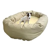 Mejestic Pet Bagel Bed - Khaki/ Sherpa