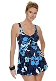 Woman Within Plus Size Swimdress with front bow by Penbrooke