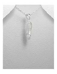 Shoes CZ Pendant Necklace In 92.5 Sterling Silver