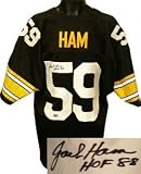Jack Ham Signed Pittsburgh Steelers Black Prostyle Jersey - HOF 88