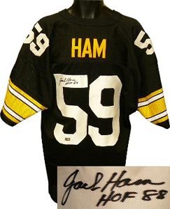 Jack Ham Signed Pittsburgh Steelers Black Prostyle Jersey - HOF 88