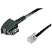 Wentronic TAE Anschlu�-Kabel (TAE-F Stecker auf Westernstecker) schwarz 3m