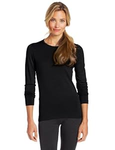 Icebreaker Oasis Crewe Sous-vêtement thermique manches longues femme Noir FR : S (Taille Fabricant : S)