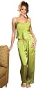 Peridot Green 100% Silk Womens Pajama