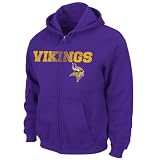 NFL Minnesota Vikings Touchbck III Full Zip Jacket Adult Long Sleeved Fullzip Hooded Fleece