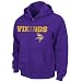 NFL Minnesota Vikings Touchbck III Full Zip Jacket Adult Long Sleeved Fullzip Hooded Fleece, Regal Purple, X-Large