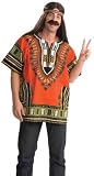 60s African Dashiki Mens Hippy Fancy Dress Shirt