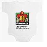 10% Game, 90% Religion - Sports and Games Baby Onesie