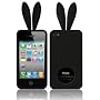 Coque+support silicone lapin Noir pour Iphone 4/4S&hellip de Novago iPhone 4 / 4S