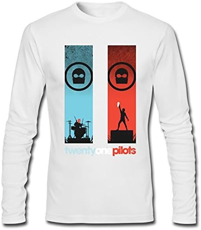ToWi Men's Twenty One Pilots Long Sleeve T-shirts White S
