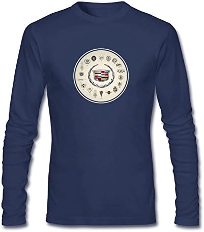 Diyakang General Motors Cadillac logo Men Long Sleeve T-shirt Royal Blue XL