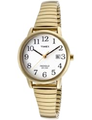 Womens White Dial Gold Tone Ion Plated Stainless Steel