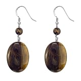 FOJO's Genuine Tigerseye Oval Earrings