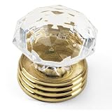Review Laurey  / Laurey 38mm Mushroom Knob - Acrylic Brass Base - Clear