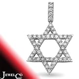 Jewelco London 18 Carat White Gold 75pts Diamond Pendant