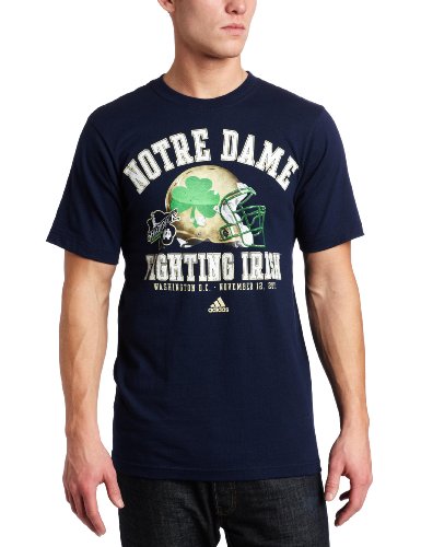 NCAA Men's Notre Dame Fighting Irish Big Shamrock Navy Tee Shirt (Navy, X-Large)
