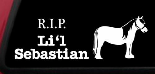 Li'l Sebastion Sticker (9" X 3" White)