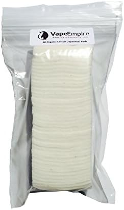40 Japanese 100% Organic Cotton Pads No Adhesives the Best on Amazon Vape Atty