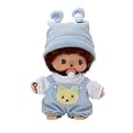 Monchichi Bebechichi Babychichi Classic Stuffed Monkey Blue Bear Coveralls Vintage Doll Toy