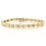 10k Yellow Gold Oval Cut Opal Bracelet, 7"