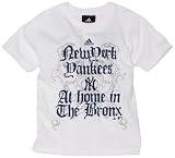 MLB Boys' New York Yankees Feared Short Sleeve Tee, White, Large