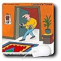 Londons Times Health and Vanity Trends Cartoons - Inventor Of Rogaine At Home - Mouse Pads