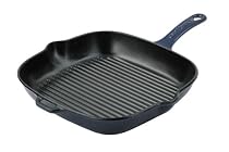 Chasseur Cast Iron Square Grill Pan, Cobalt Blue, 26cm