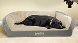 Faux-fur Deep Dish Dog Bed With Memory Foam / Xlarge Dogs 120+ Lbs., Multiple Dogs, Blue Mist,