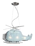 Elk 5056/3 3-Light Helicopter Shaped Pendant In Satin Nickel