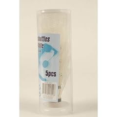 Badminton B�lle / Federball, 5 tlg. Wei�, Plastik / 5 St�ck Federb�lle wei�, BE-45344