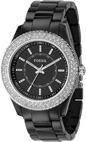 Fossil #ES2445 Women's Acrylic Stella Black Glitz Watch