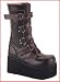 Goth Boots Womens Black/Pink Goth Boots
